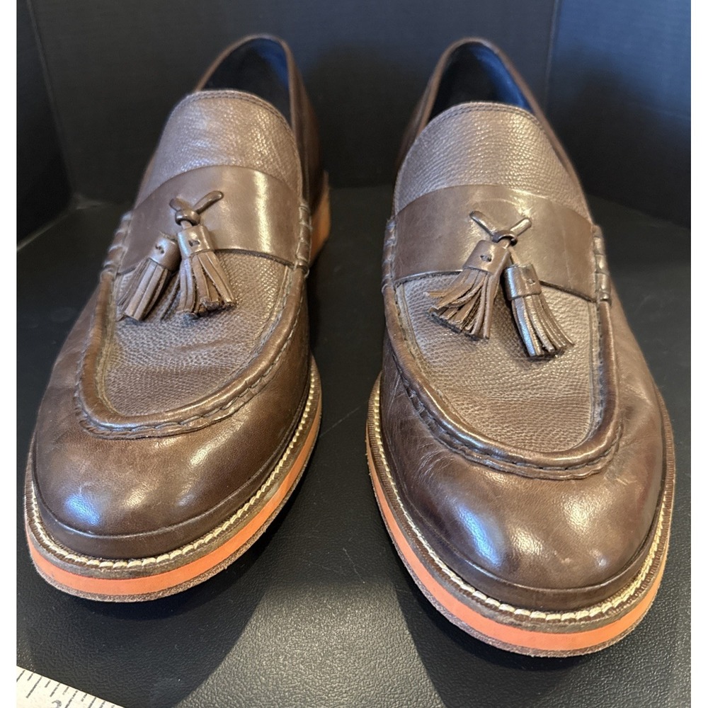 Cole Haan Mens Size 12‎ M Tassels Loafers Brown Leather Shoes Preppy Office - Picture 2 of 14